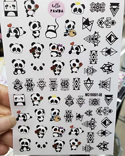 4 Новое поступление, 3D наклейки для ногтей, наклейки, 1 лист, панда, торт, собака, летние клеящиеся наклейки, искусство ногтей, татуировки, украшения Z0170 - Цвет: 4