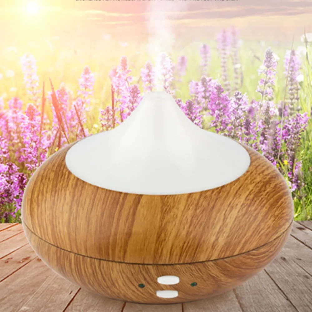 Air Humidifier Wood Diffuser 500ml Aroma Essential Oil Ultrasonic Grain 7 Colors Change LED Light Smart Aromatherapy Mist new | Дом и сад