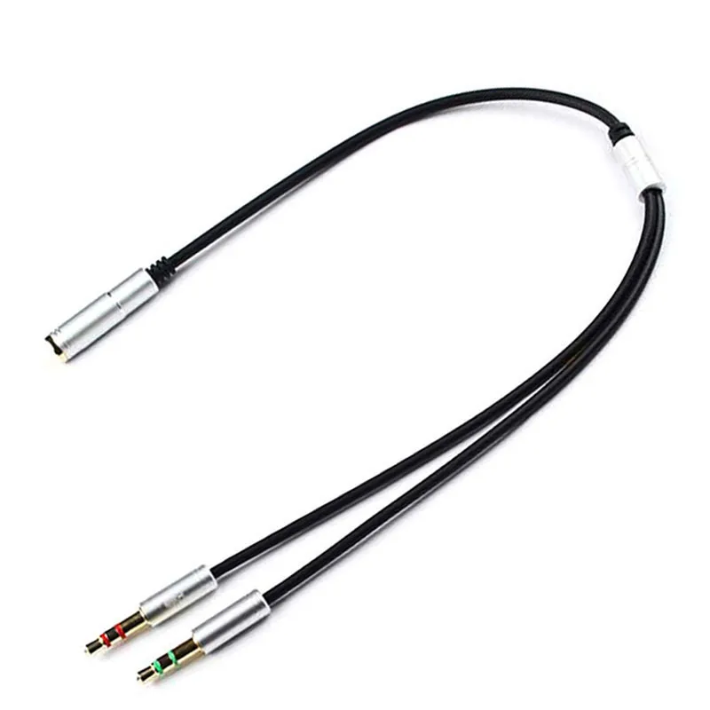 Кабель переходник для наушников 3 5 мм аудиоразветвитель и микрофона Aux