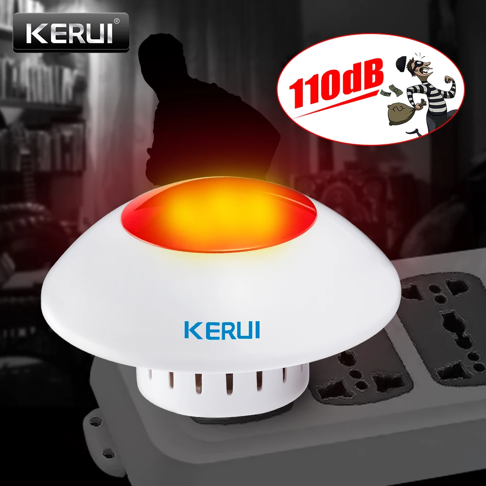 KERUI wifi GSM охранная сигнализация Система детектор дыма беспроводная домашняя сигнализация Встроенная сирена с наружной солнечной сигнализацией
