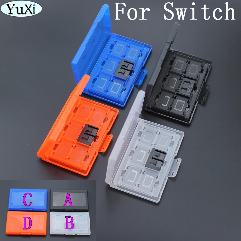 12+2 Slots Plastic Game Cards Case Video Memory Card Storage Box Multi Protective case for NS Nintendo Switch | Электроника