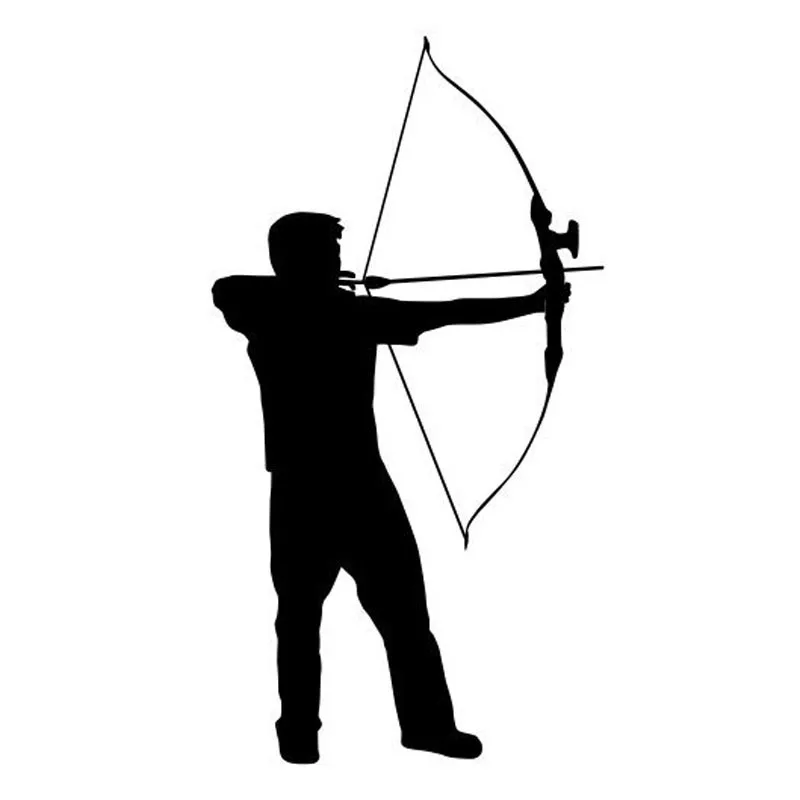 

10.6*19.5CM Artistic Sticker Bow And Arrow Shooting Waterproof Reflective Vinyl Car Stickers