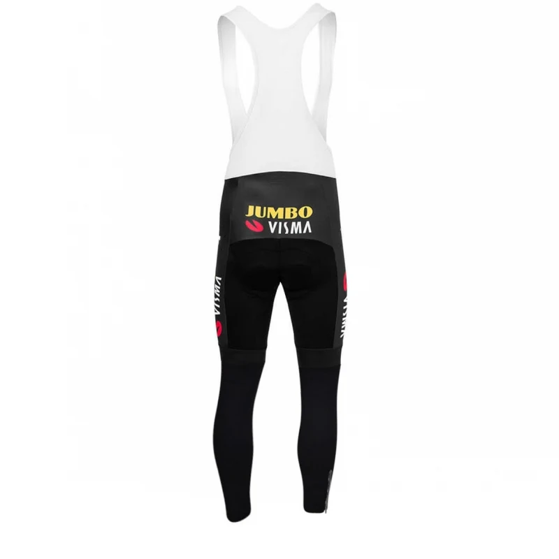 Зимние флисовые pro team jumbo visma Теплые Длинные рукава Велосипеды Джерси MTB Цикл Куртка maillot Ropa ciclismo - Цвет: bib pants fleece