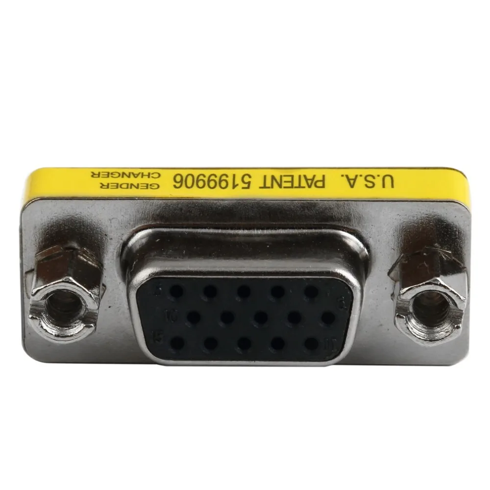 Новый женский адаптер конвертора VGA HD15 Pin Gender Changer для проекторов сплиттеры KVM