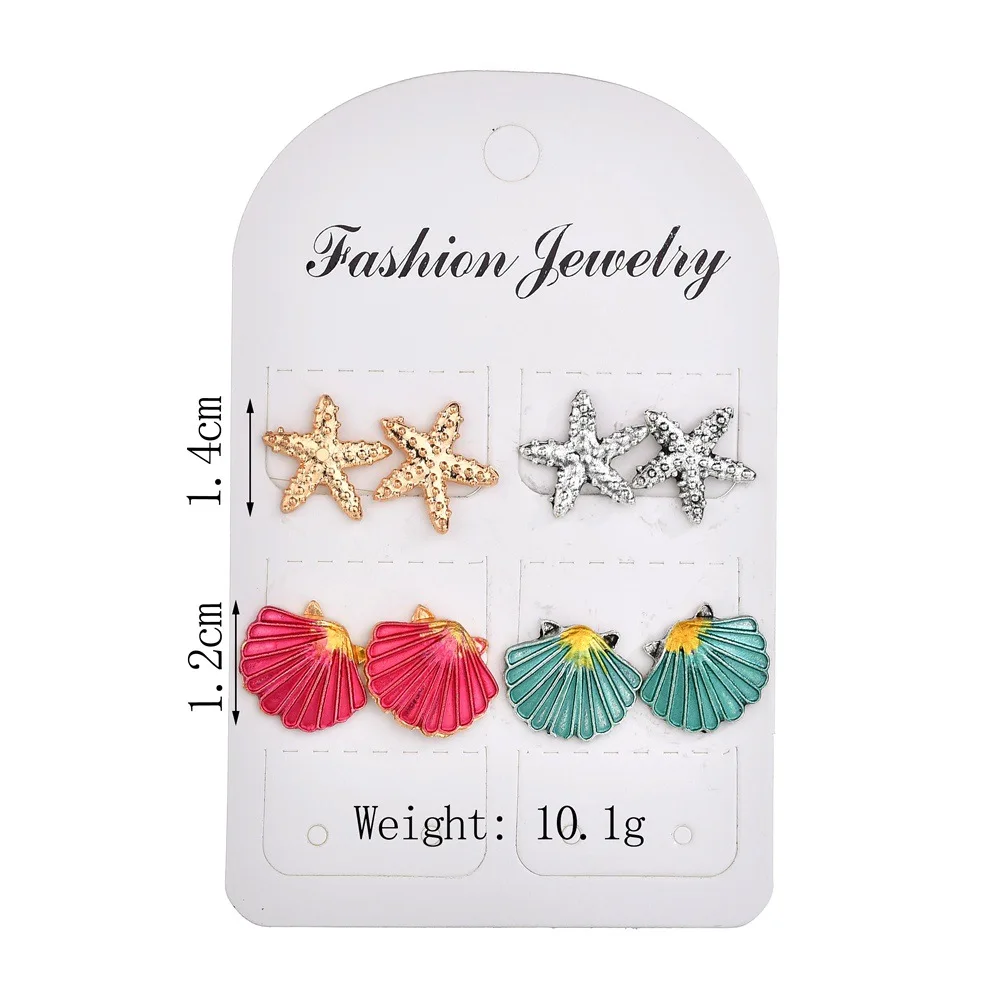 4 пар/компл. супер ценный изысканный дизайн морской пляж стиль романтичный цвет