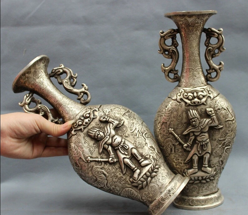 12 &quot клеймо тибет серебряные буддизм народная манджушри голова дракона статуя