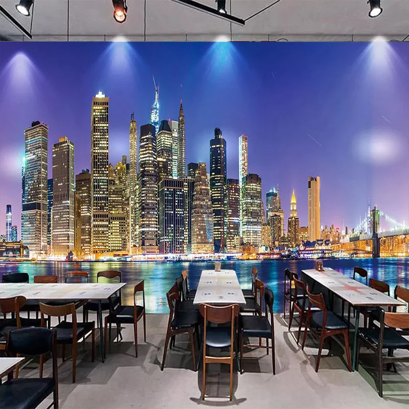 Настенные 3D обои по индивидуальному заказу роспись в европейском стиле ночное