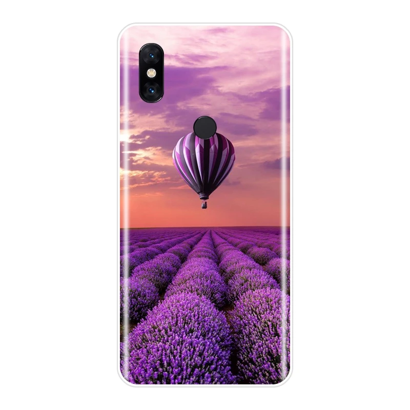 Силиконовый чехол для телефона Xiaomi Mi Max 1 2 3 с фиолетовыми цветами звездами и