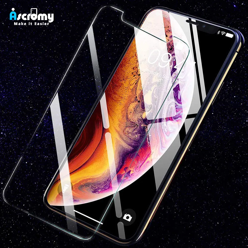 Ascromy для iPhone XR защита экрана закаленное стекло XS 11 Pro Max X 7 8 Plus 6 6S 5 5S SE 5C 4 4S