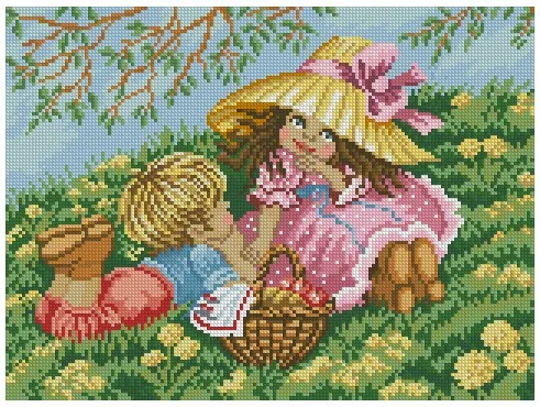 

Needlework,DIY Cross Stitch,Sets For Embroidery kits,11CT&14CT&16CT&18CT,Sibling storytelling