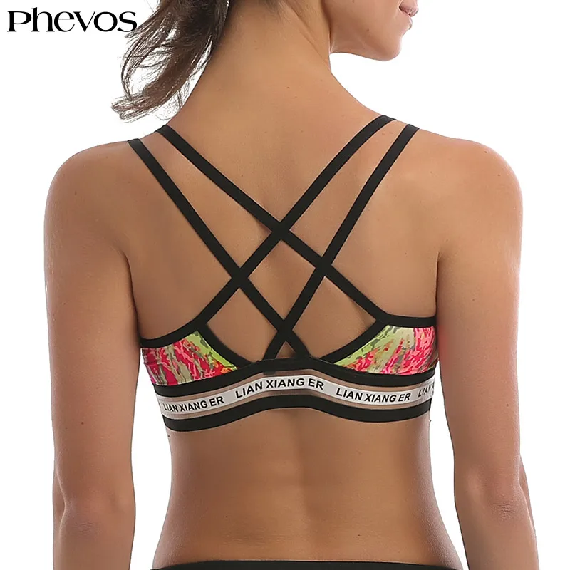 Phevos Quick Dry Sports Bra for Womens Gym Brassiere Sport Woman Fitness Top Padded Yoga Breathable Sexy | Спорт и развлечения