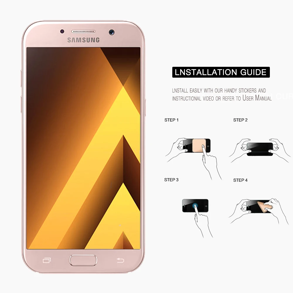 Закаленное стекло UTOPER для Samsung Galaxy A8 2018 A3 A5 A7 2017 2016 2015 Защитная пленка экрана J2 J5 J7