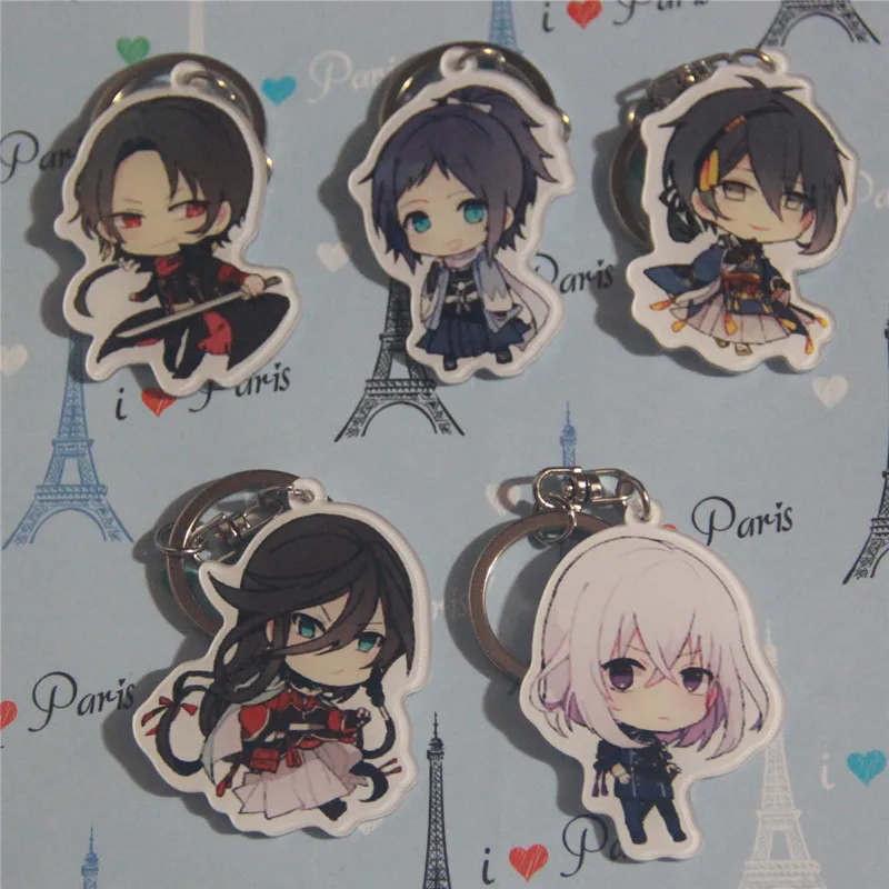 Брелок для ключей с подвеской из игры Touken Ranbu Mikazuki Munechika набор аксессуаров косплея