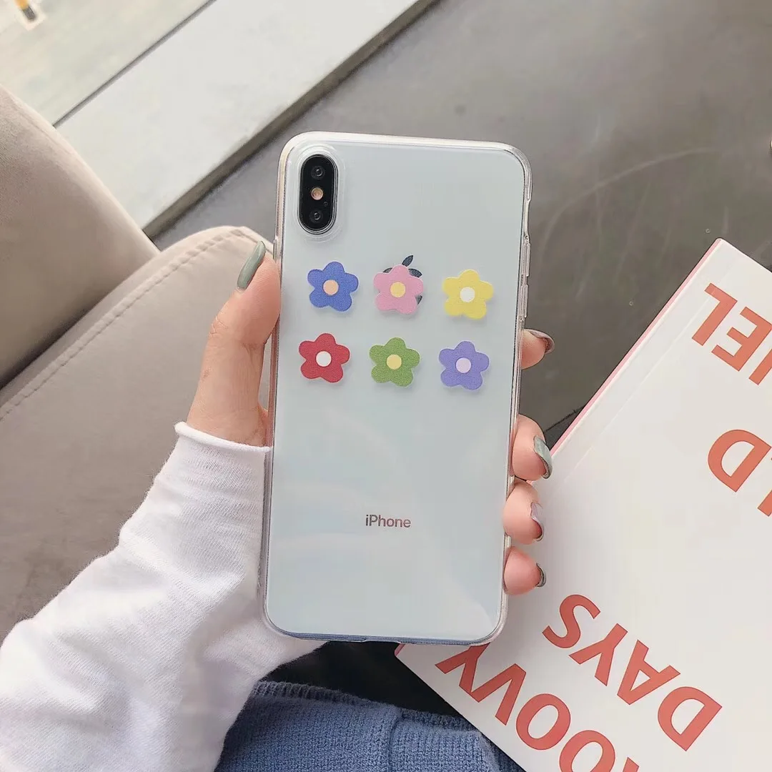 INS Корея супер огненная сетка цветок красного цвета чехол для телефона iPhone Xs MAX XR X