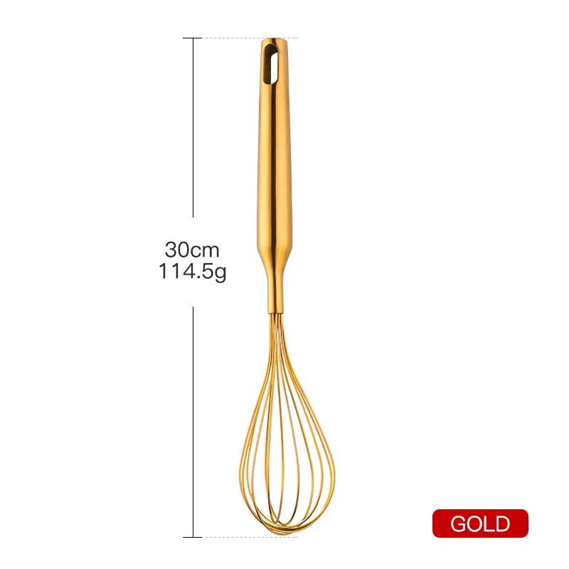 Gold-1pc Нержавеющая сталь взбиватель для яиц Золотой муки обновленная кухонная утварь ручной взбиватель для яиц многофункциональный инструмент для приготовления пищи - Цвет: Gold-1pc