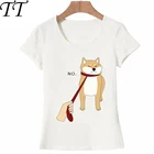 Новинка 2021, модная футболка с принтом Шиба-ину, летняя забавная женская футболка, повседневные футболки с забавными абстрактными собаками, летние женские топы