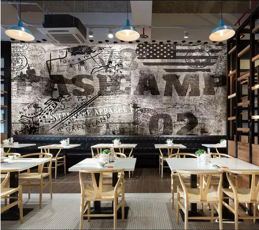 3D обои beibehang на заказ ностальгические в стиле ретро для гостиной ресторана фона