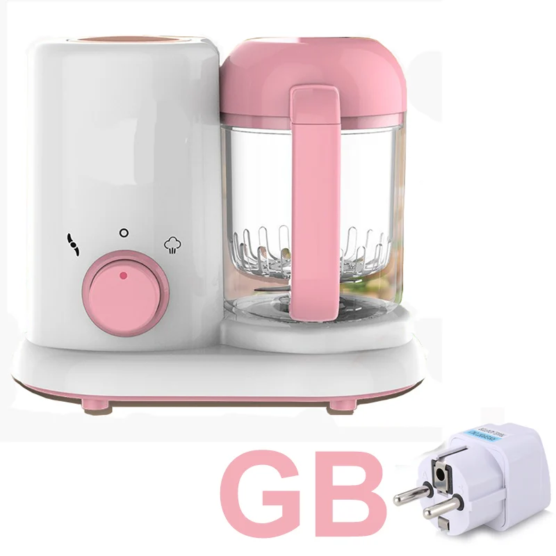 Pink GB Электрический чайник для детского питания, блендеры для малышей, пароварка, процессор, многофункциональная машина для измельчения фруктов, овощей, миксер - Цвет: Pink GB
