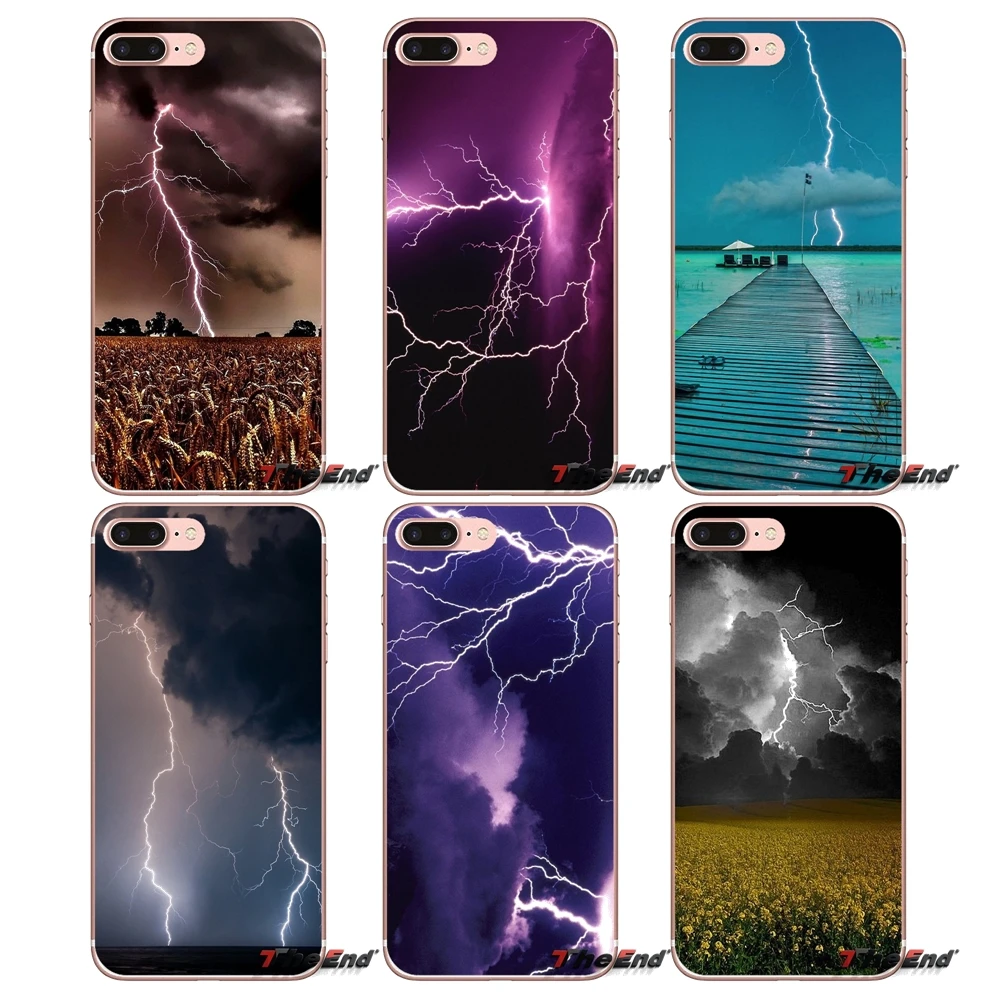 Чехол для iPhone X 4 4S 5 5S 5C SE 6 6S 7 8 Plus Samsung Galaxy J1 J3 J5 J7 A3 A5 2016 2017 Lightning storm|case plus|for iphonegalaxy j1 |