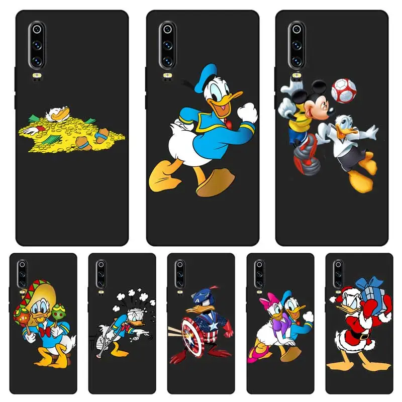 Черный силиконовый чехол P043 с Дональдом Даком для Huawei P8 P9 P10 P20 P30 Lite Pro P Smart Plus 2017 2019