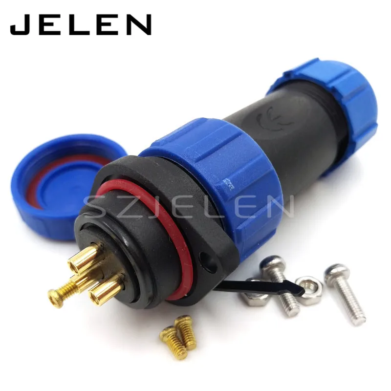 Водонепроницаемый авиационный 3 контактный разъем SP21 не требует сварки