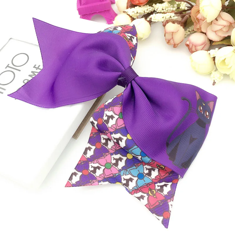 Аниме косплей Сейлор Луна кошка космическое сердце брошь для волос бант шпилька