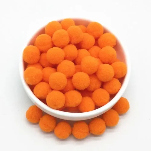 40 Orange Помпон 15 мм меховой плюшевый шар для рукоделия ручной работы мягкие помпоны Свадебный домашний декор одежды для шитья на ткани аксессуары 20 г 144 шт - Цвет: 40 Orange