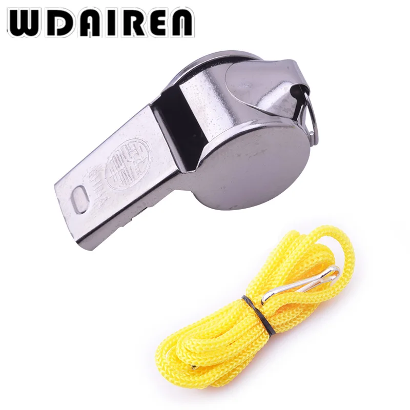 

1Pcs Metal Whistle Referee Sport Rugby Party Outdoor sports Like Whistle Training School Soccer Football Colorful lanyard