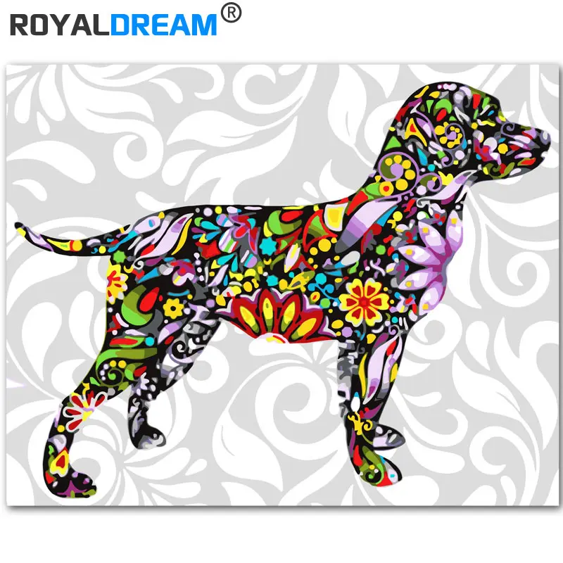 

ROYALDREAM DIY картина маслом в рамке по номерам Раскраска по номерам для гостиной настенный Декор для дома