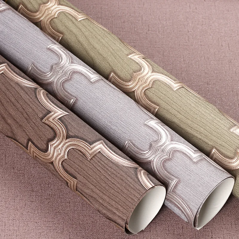 Современные Простые геометрические решетки ПВХ обои трехмерные для спальни