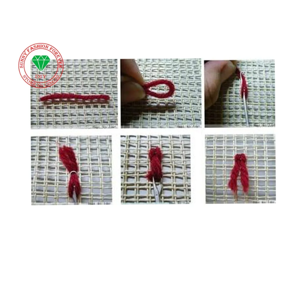 Пряжа ковер Сделай Сам Вышивка Пэчворк вышивка стежок подушки швырять Крючком