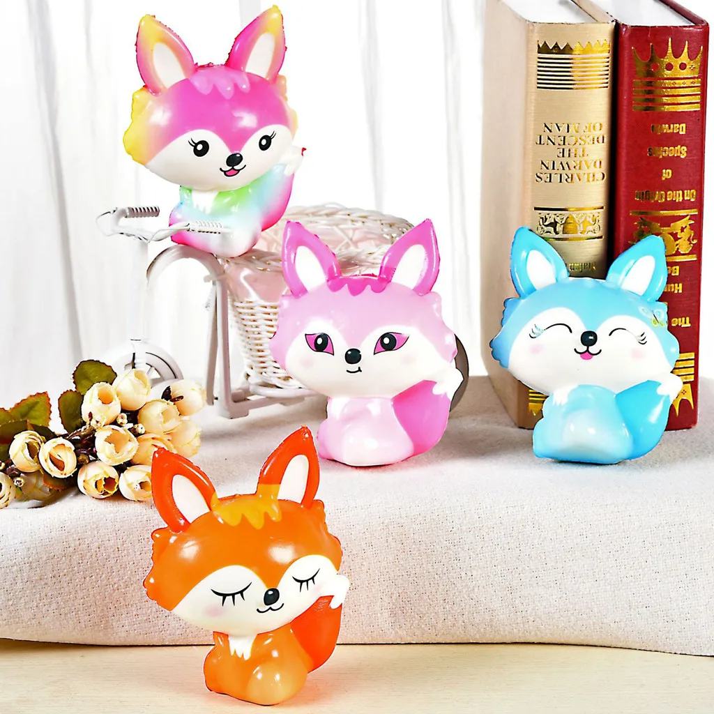 Игрушка для декомпрессии милые и мягкие Kawaii Fox медленно восстанавливающий крем ароматизированные игрушки для снятия стресса подарки Уникальные игрушки