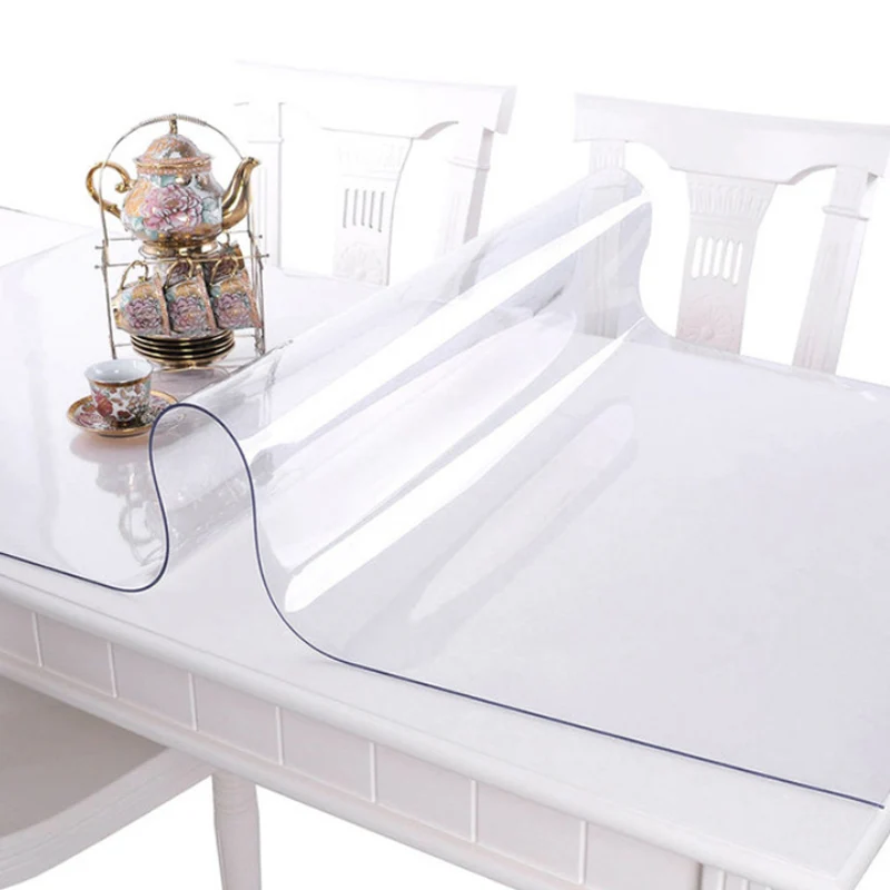 Прозрачная скатерть из ПВХ прямоугольное защитное покрытие для стола
