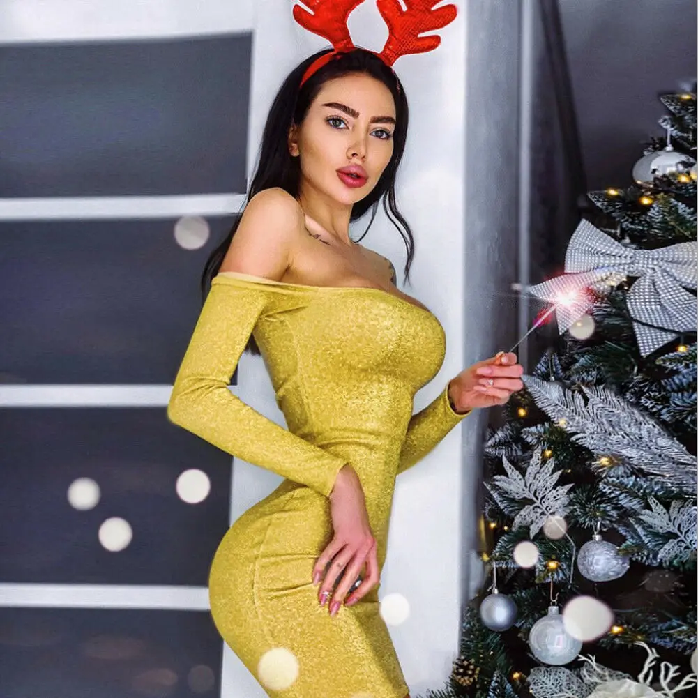 Женское летнее платье с открытыми плечами желтое серебряное мини-платье