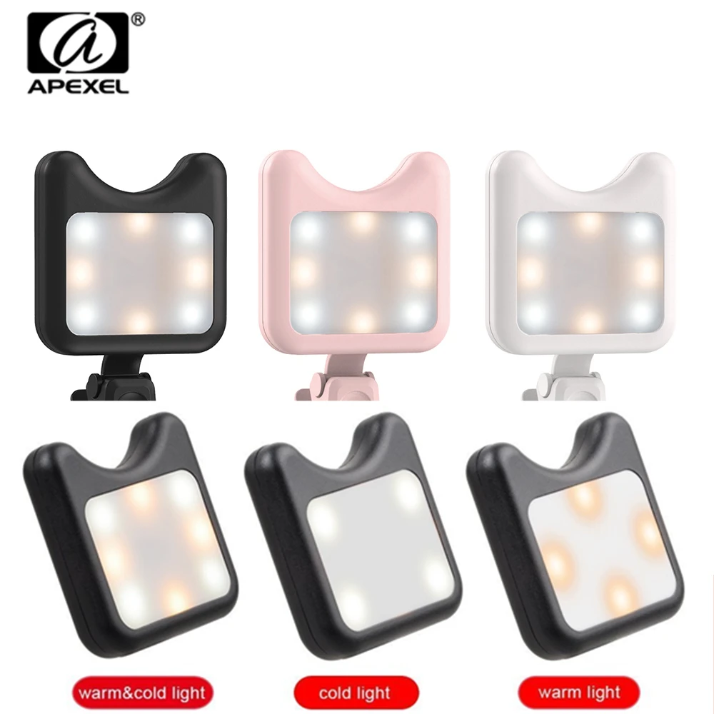 APEXEL для всех видов телефона Перезаряжаемый USB зарядка с аккумулятором селфи