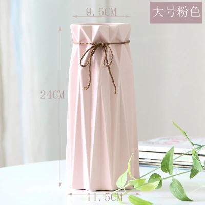 Nordic American Minimalist Modern Home Decoration Crafts Ceramic Vase Model Figurines Livingroom Cafe Desktop Porcelain Ornament - Цвет: style10-L