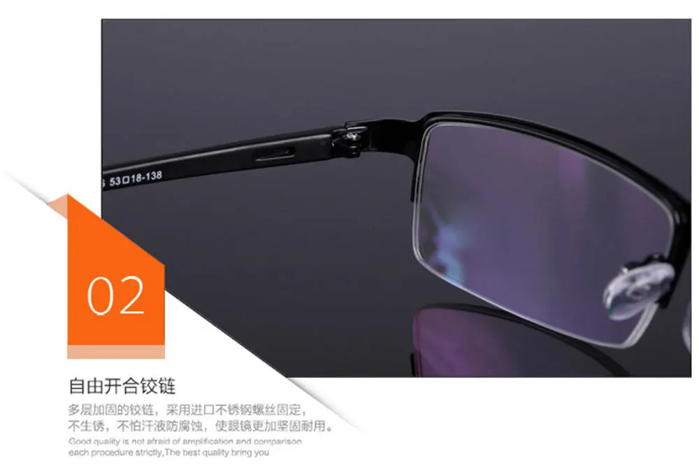 Оправа для очков Gafas 2019 мужские Полуободковые рекламные очки из сплава