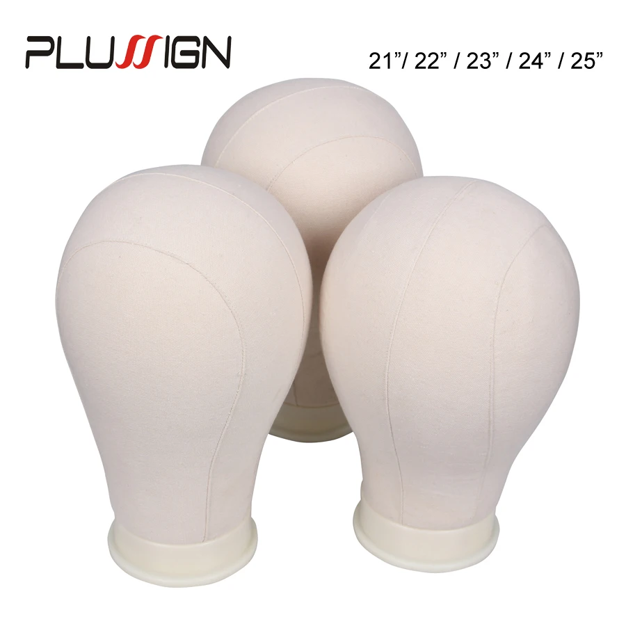 Professional Wig Stand Holder Wig Block Head Canvas Head Without Stand 21-25 Inch 5 Size Can choose