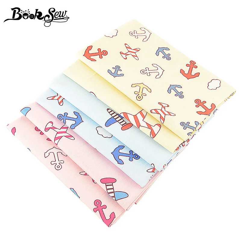Booksew 100% хлопок саржевая ткань 6 шт./лот 40 см x 50 домашний текстиль Детские простыни