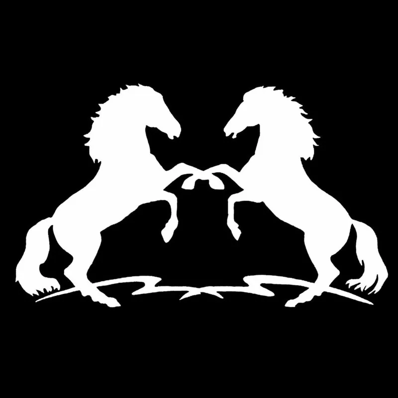 

20*12.1CM Cool Horse Decoration Decal Animal Car Styling Vinyl Car Sticker Accessories Black/Silver S1-2132