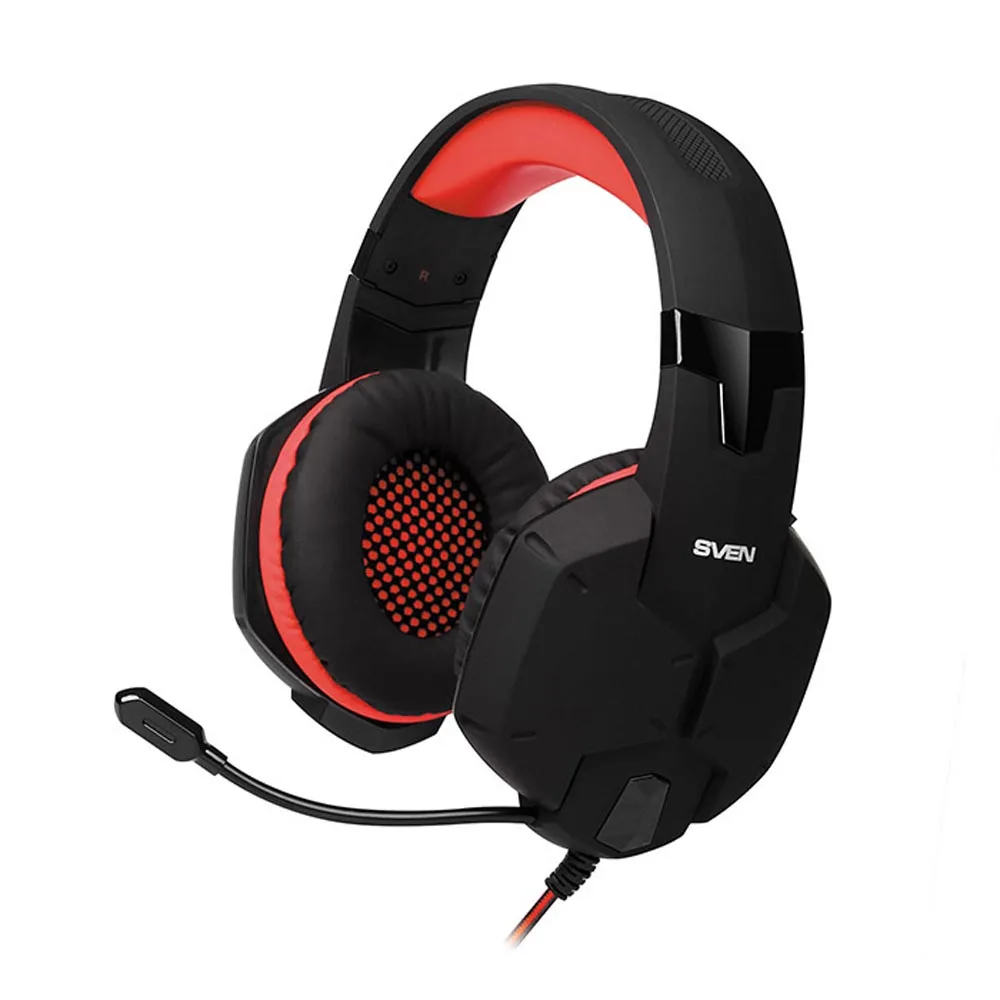 Игровые наушники с микрофоном SVEN AP-G988MV черный-красный | Электроника