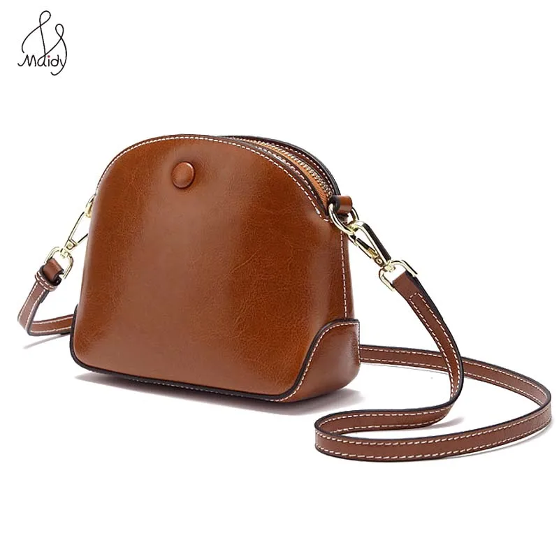 Casual Lady Women Genuine Cowhide Cow Leather Satchel Shell Handbags Bags Shoulder Messenger Crossbody Bag purses and Handbag