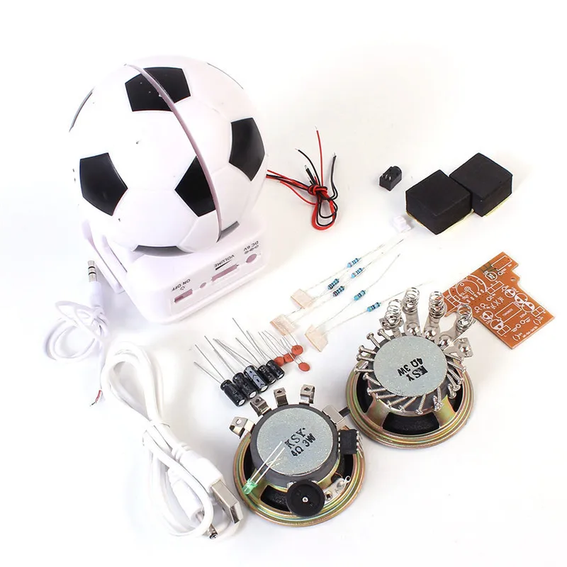 Мини-активный Динамик DIY Kit громкий suite Футбол Форма для электронного