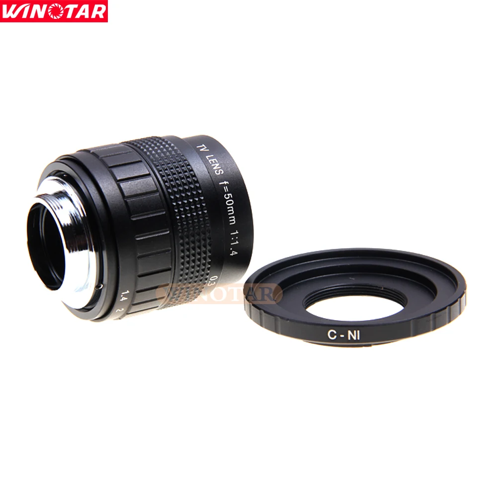FUJIAN 50 мм f/1 4 C крепление CCTV F1.4 объектив + N1 макро кольцо для Nikon 1 S2 J5 J4 J3 J2 V1 V2 V3 AW1|50mm