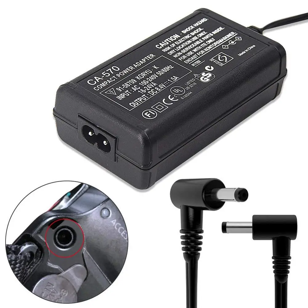 

CA-570 AC Adapter Charger Compatible For Canon FS21 FS22 FS200 FS300 HF10 HF11 HF20 HF100 HF200 HF M31 HF S10 HG20 HG21 HG30