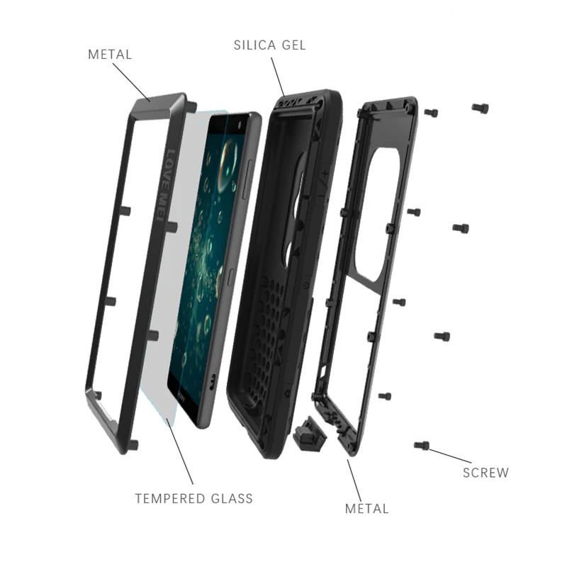 Для sony Xperia XZ2 чехол Compact 360 полностью противоударный металлический алюминиевый