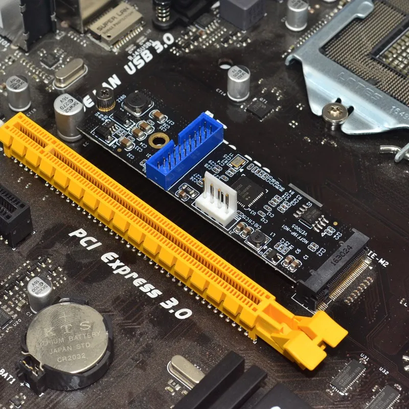 Плата переходник M.2 NGFF NVME на USB 3 0 19pin плата 2 порта USB3.0 адаптер для передачи данных