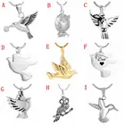 Мужские и женские медальон-урна в форме птицы для похорон, ожерелье для влюбленных в контейнер прах питомца, украшения для дома