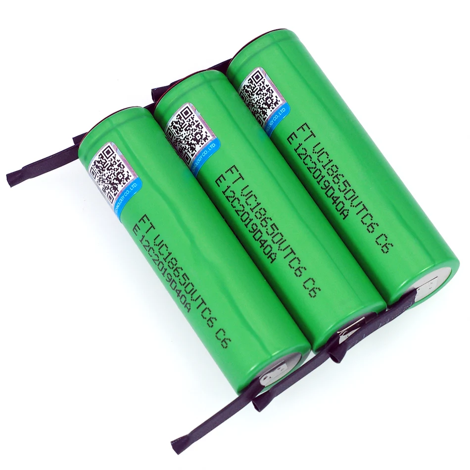 

4pcs. VariCore VTC6 3.7V 3000mAh 18650 Li-Ion Battery 30A discharge 18650VTC6 Flashlight Tools E-cigarette reacharge battery