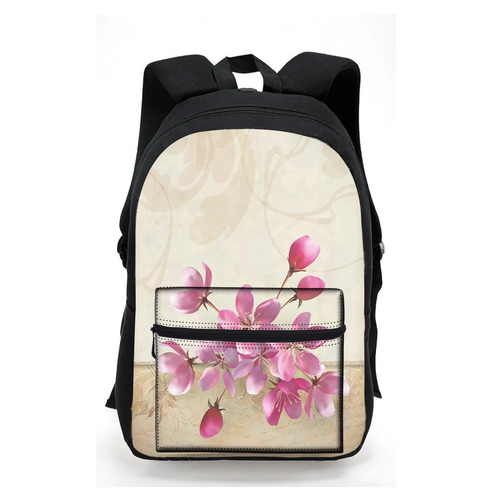 Повседневные холщовые рюкзаки для девочек-подростков школьные ранцы с розовым